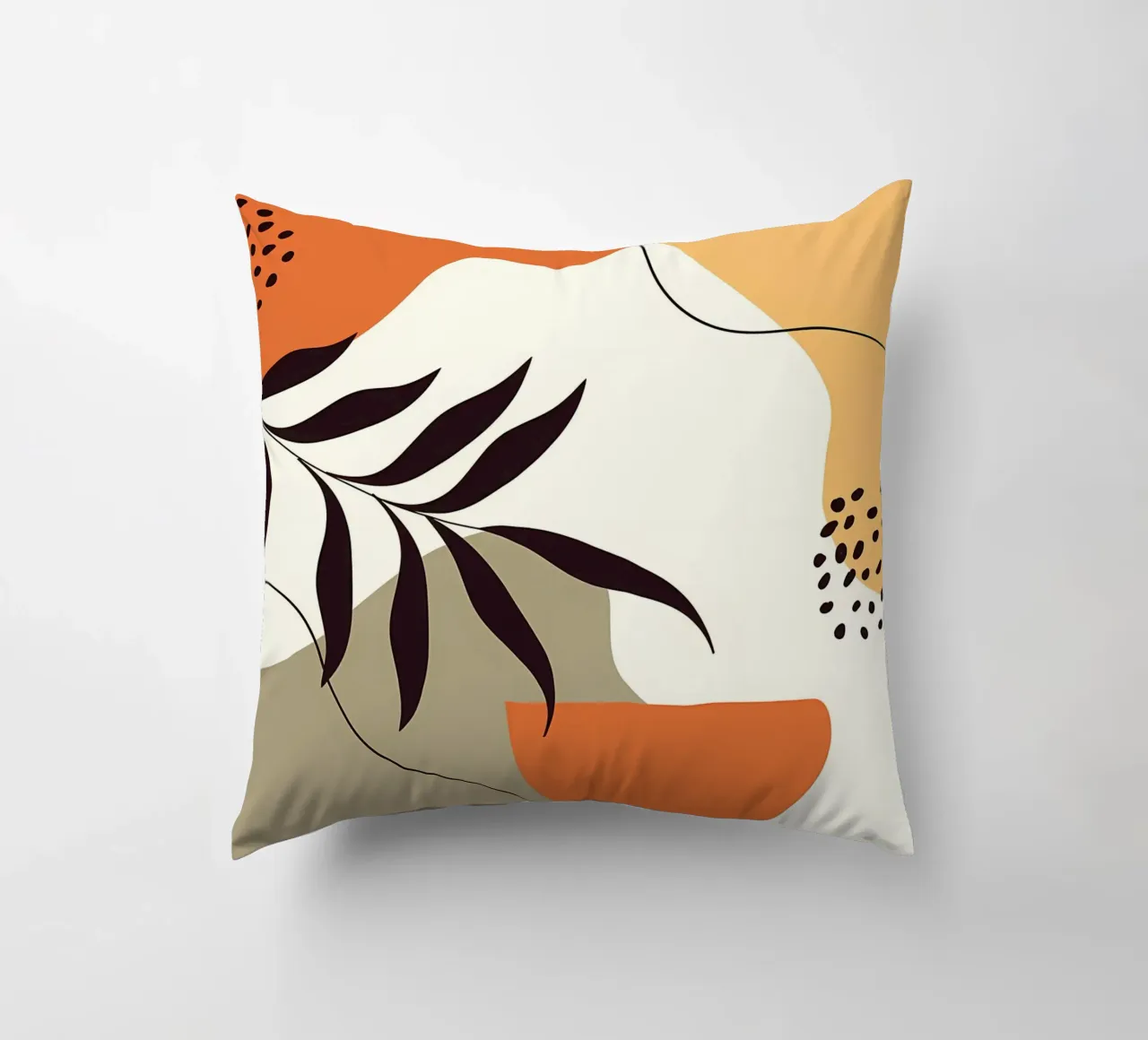 Forme di linee di foglie tropicali cuscino da Locquinn Fuller