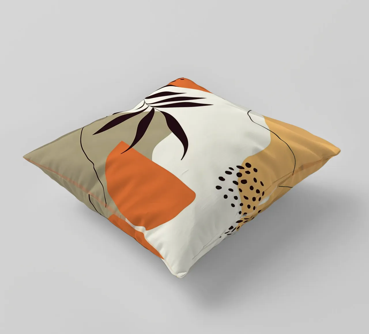 Forme di linee di foglie tropicali cuscino da Locquinn Fuller