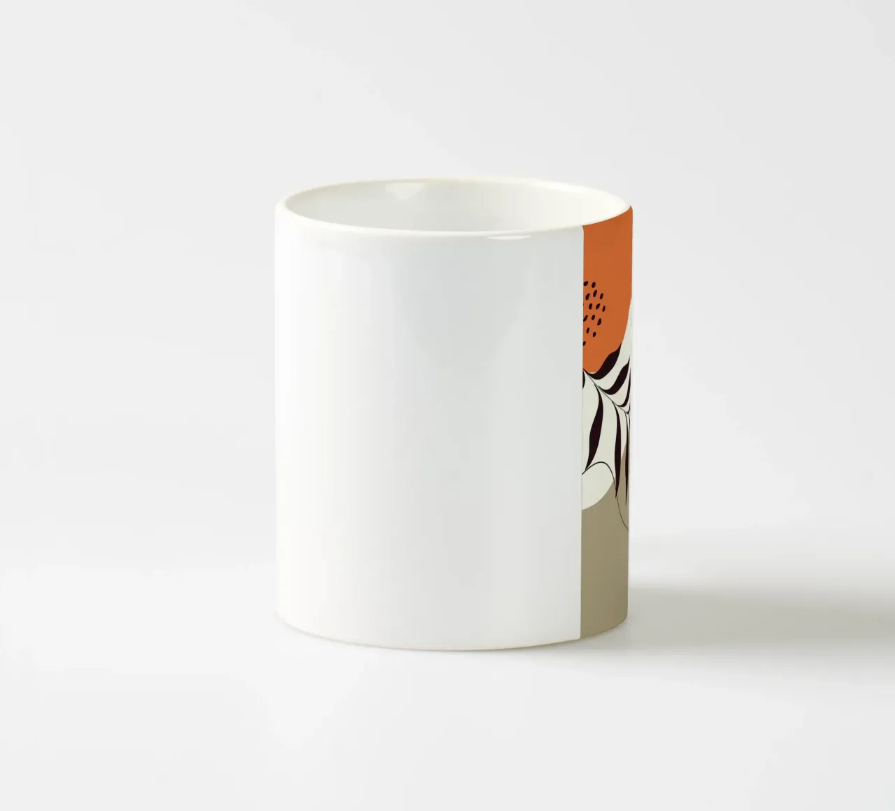 Forme di linee di foglie tropicali tazza in ceramica da Locquinn Fuller