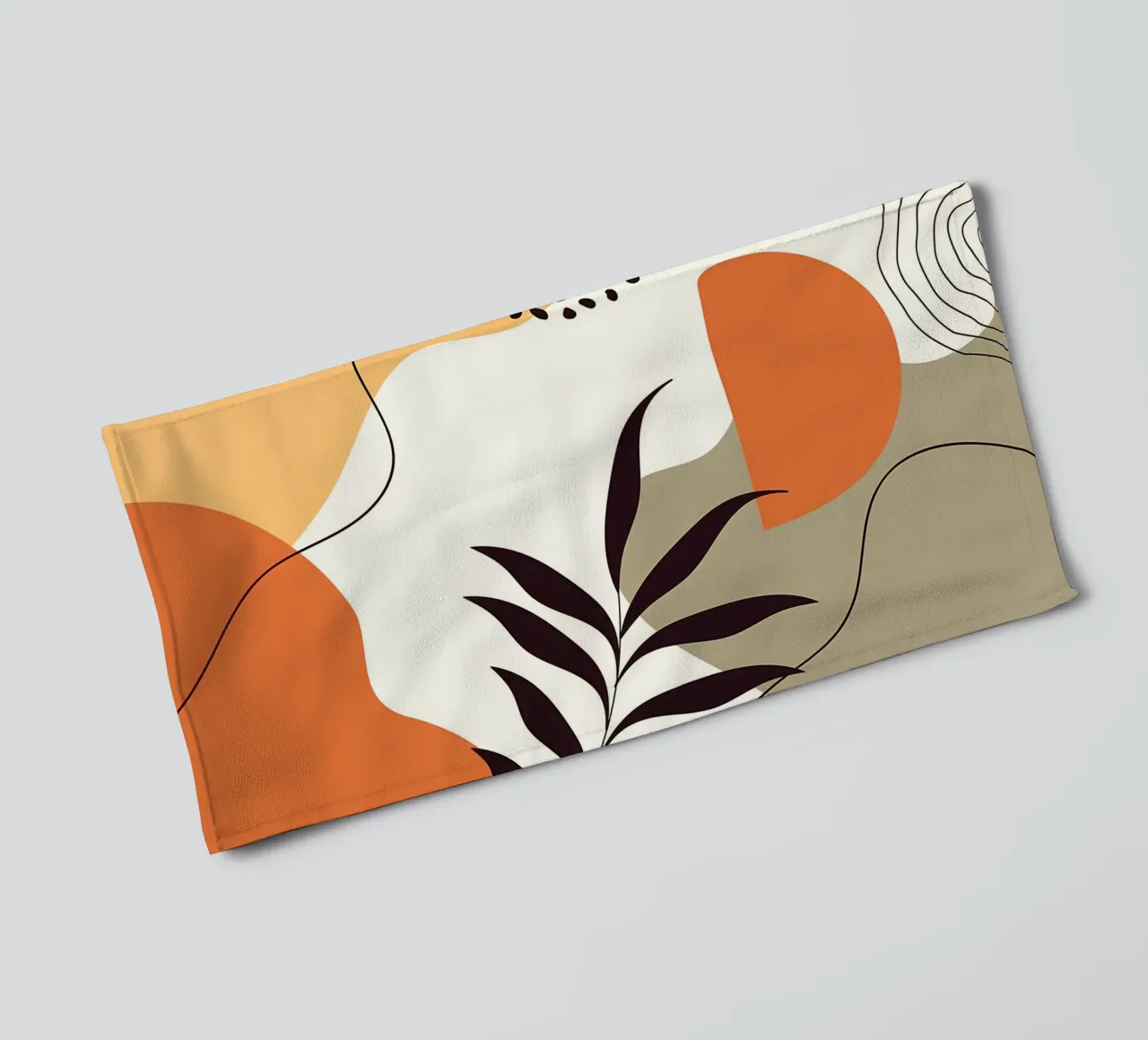 Forme di linee di foglie tropicali asciugamano da bagno da Locquinn Fuller