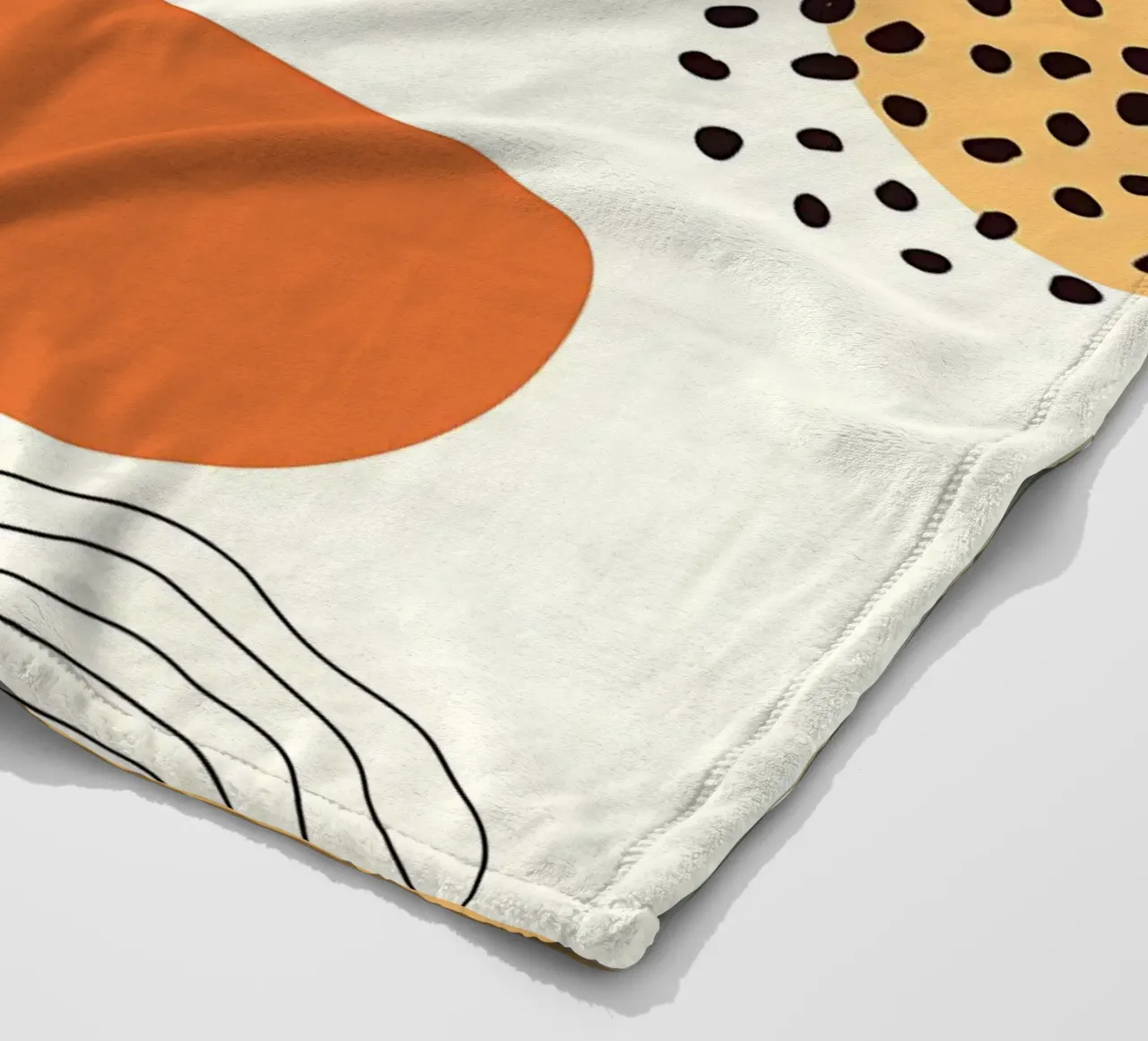 Forme di linee di foglie tropicali coperta in pile da Locquinn Fuller