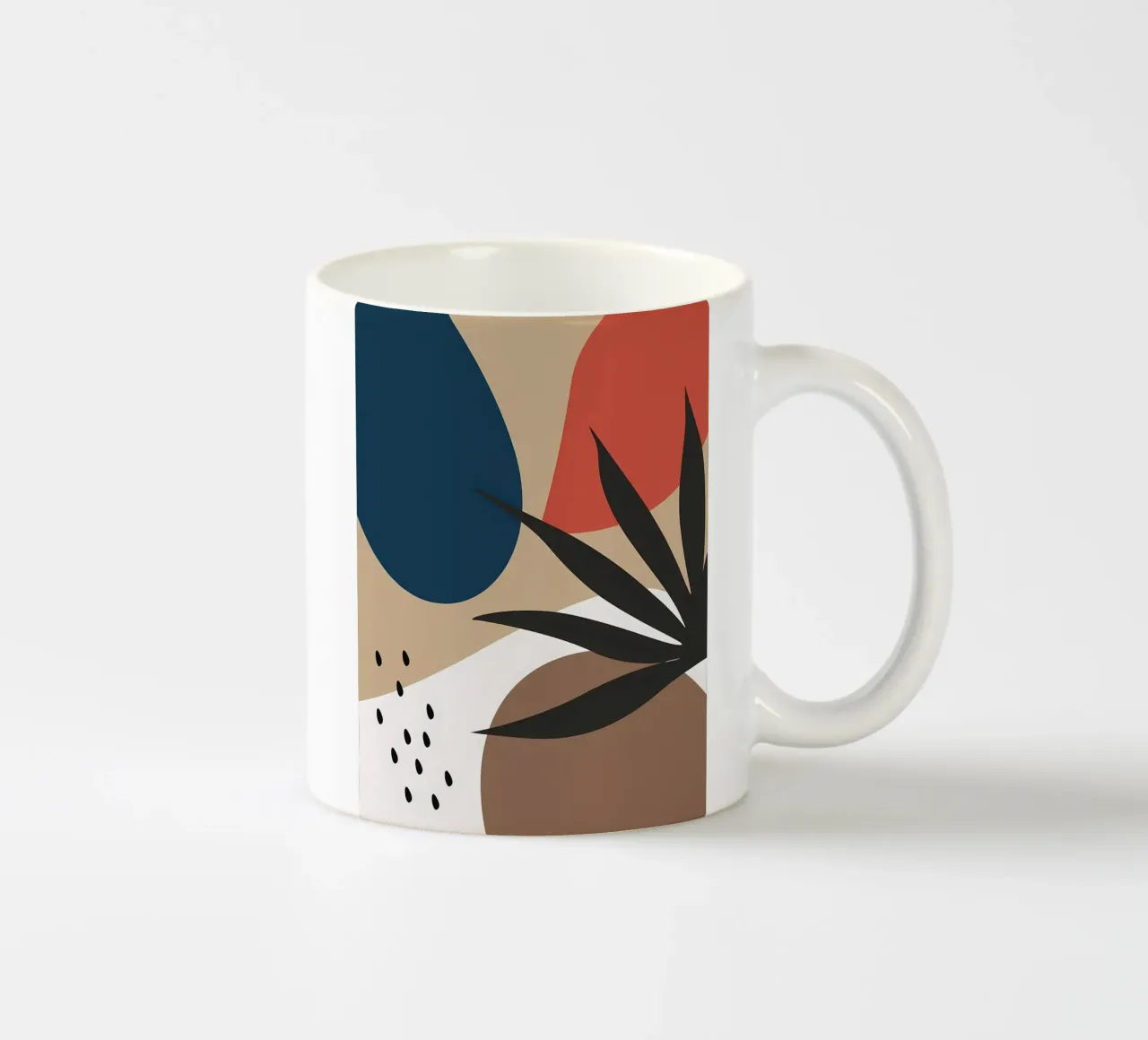 Foglia tropicale di forma moderna tazza in ceramica da Locquinn Fuller