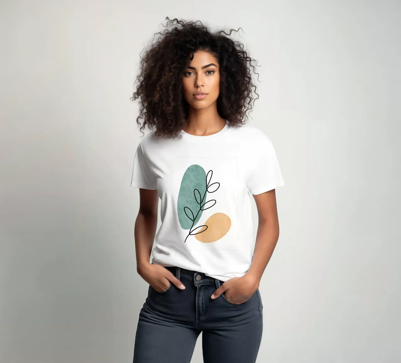 Botanico astratto t-shirt da Locquinn Fuller