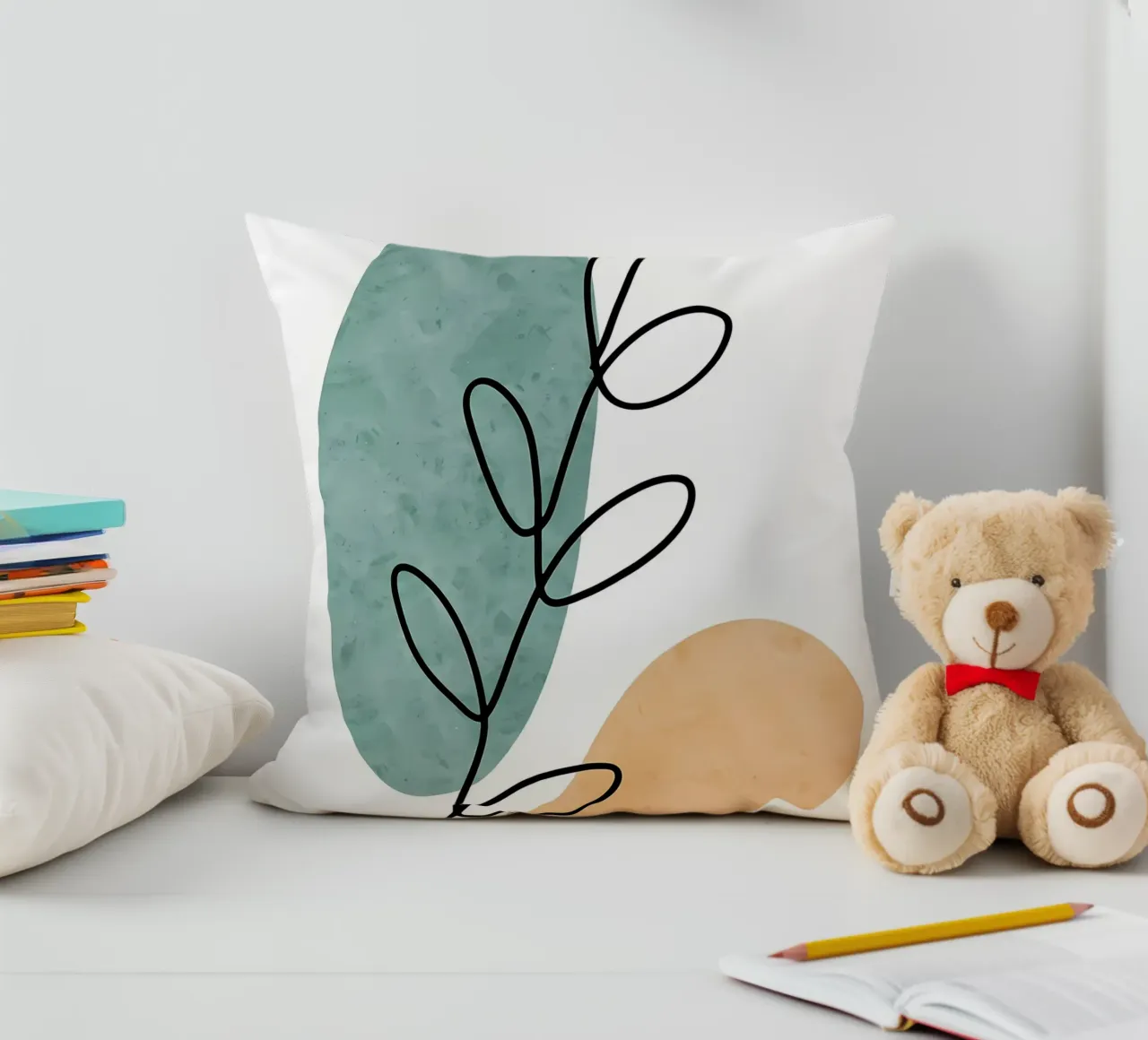 Botanico astratto cuscino da Locquinn Fuller