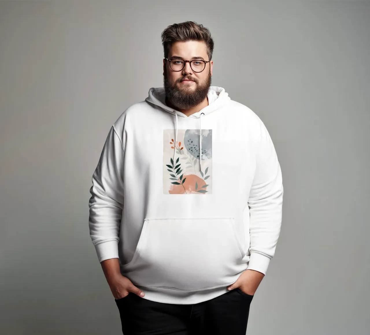 Astratto floreale felpa con cappuccio da Locquinn Fuller
