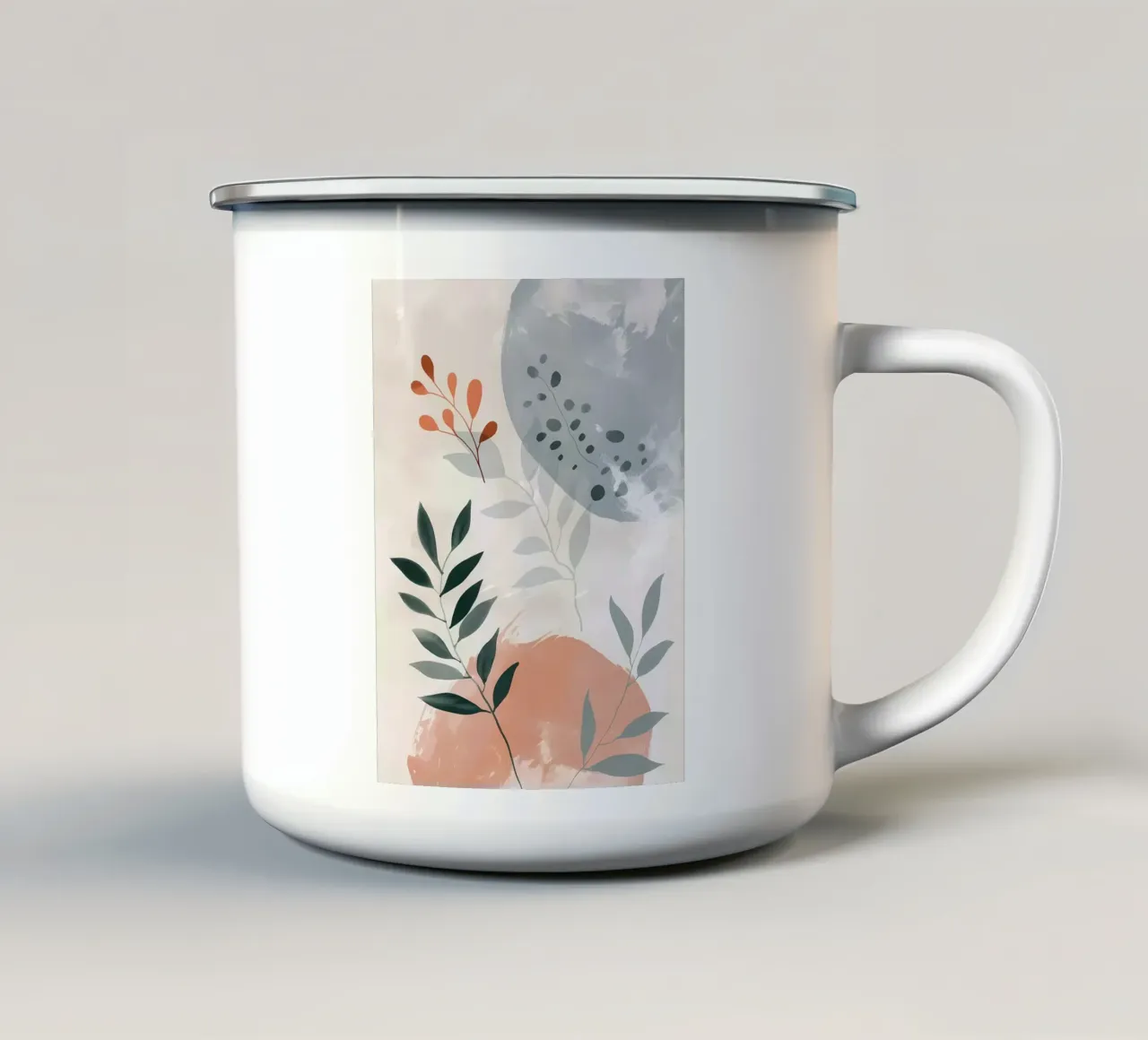 Astratto floreale tazza in smalto da Locquinn Fuller