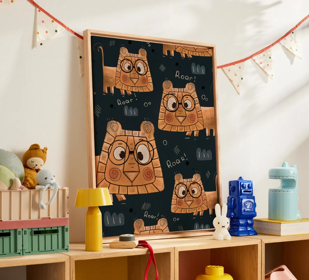 Nelli Suneli - Slimme leeuwen canvas van The Artcircle