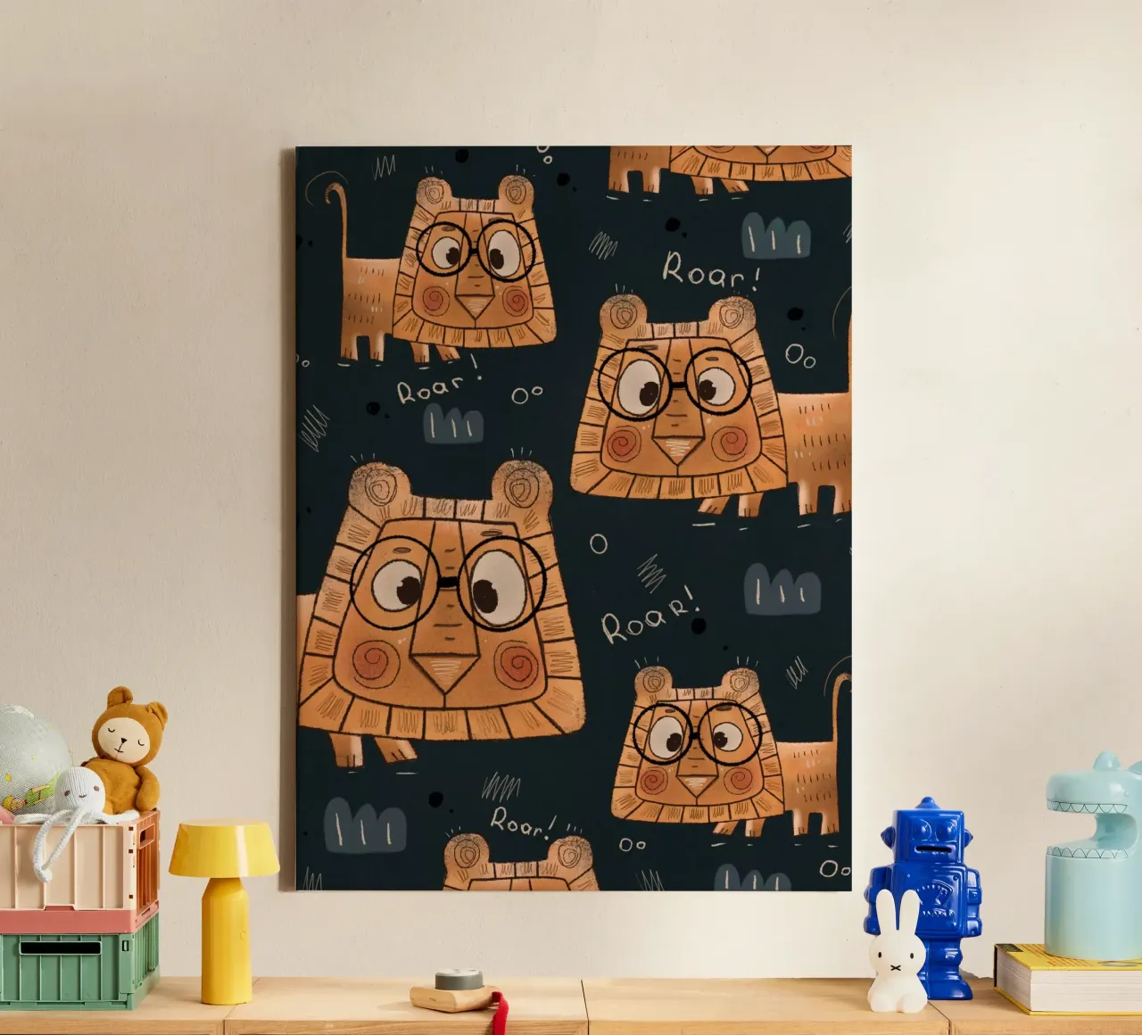 Nelli Suneli - Slimme leeuwen canvas van The Artcircle