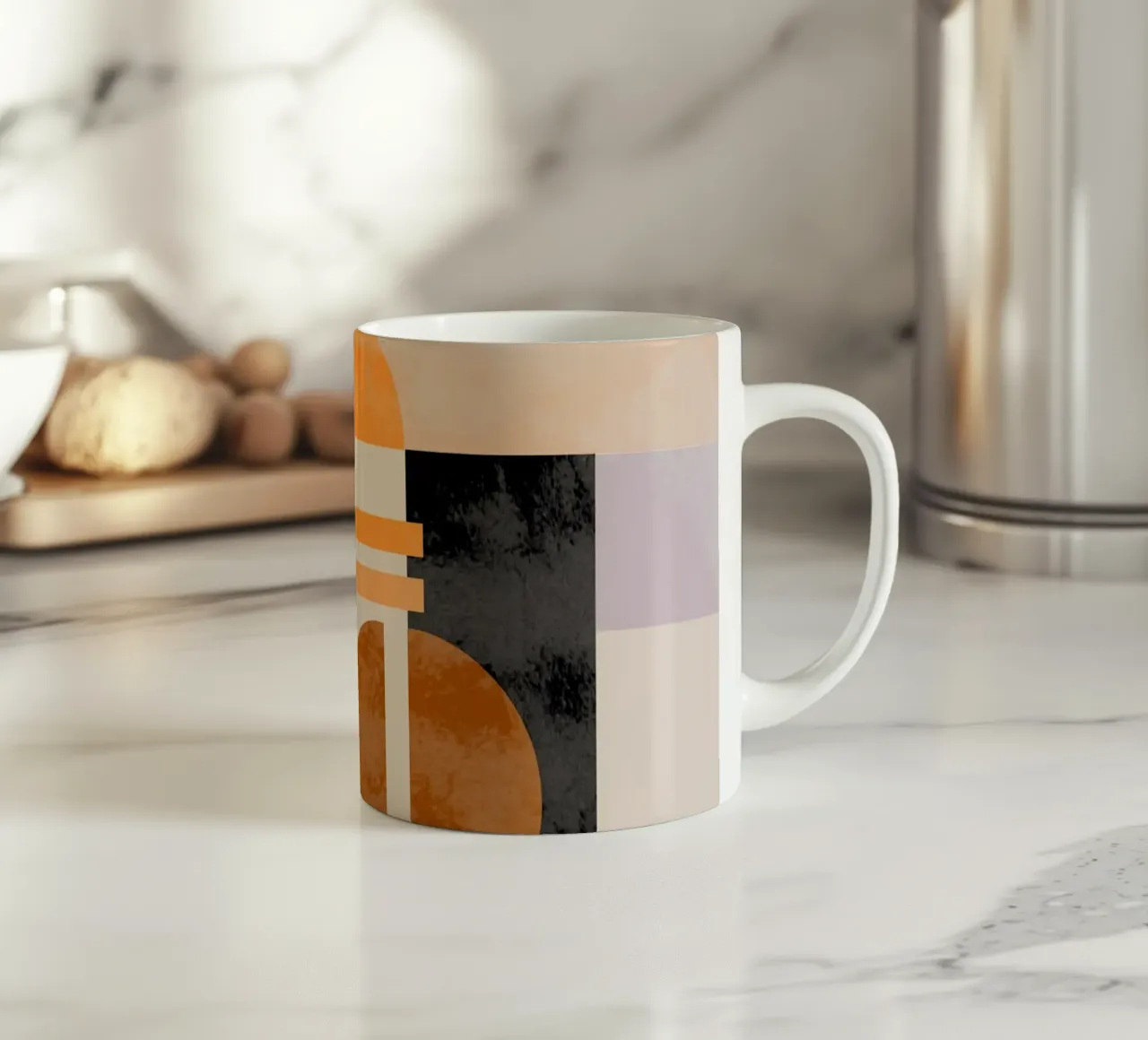 Abstract in Earth Tones tazza in ceramica da MirimoART