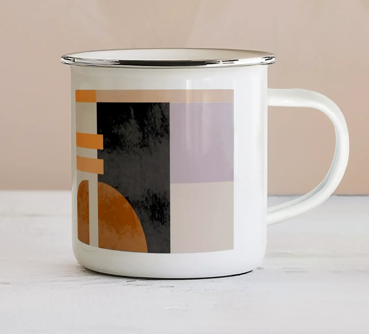 Abstract in Earth Tones tazza in smalto da MirimoART