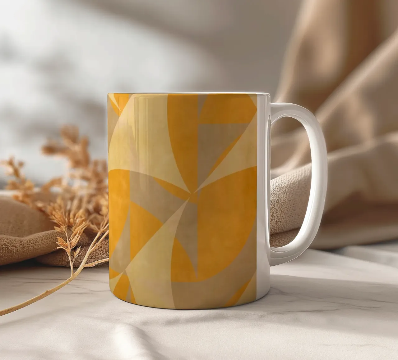 Yellow Abstract tazza in ceramica da MirimoART