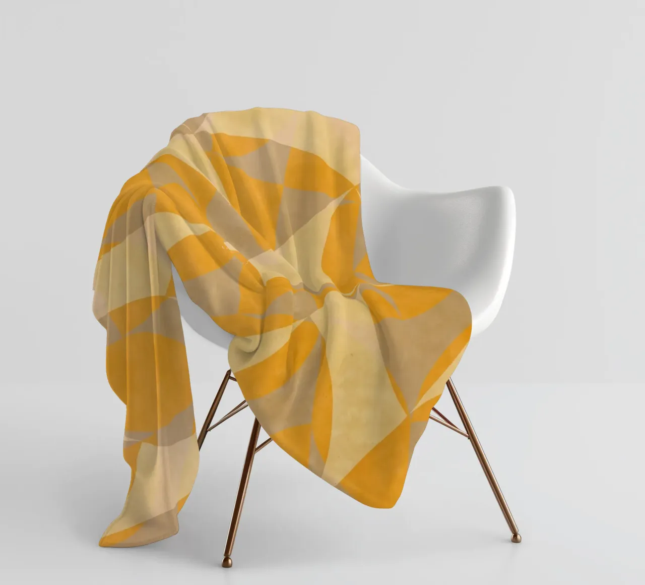 Yellow Abstract coperta in pile da MirimoART
