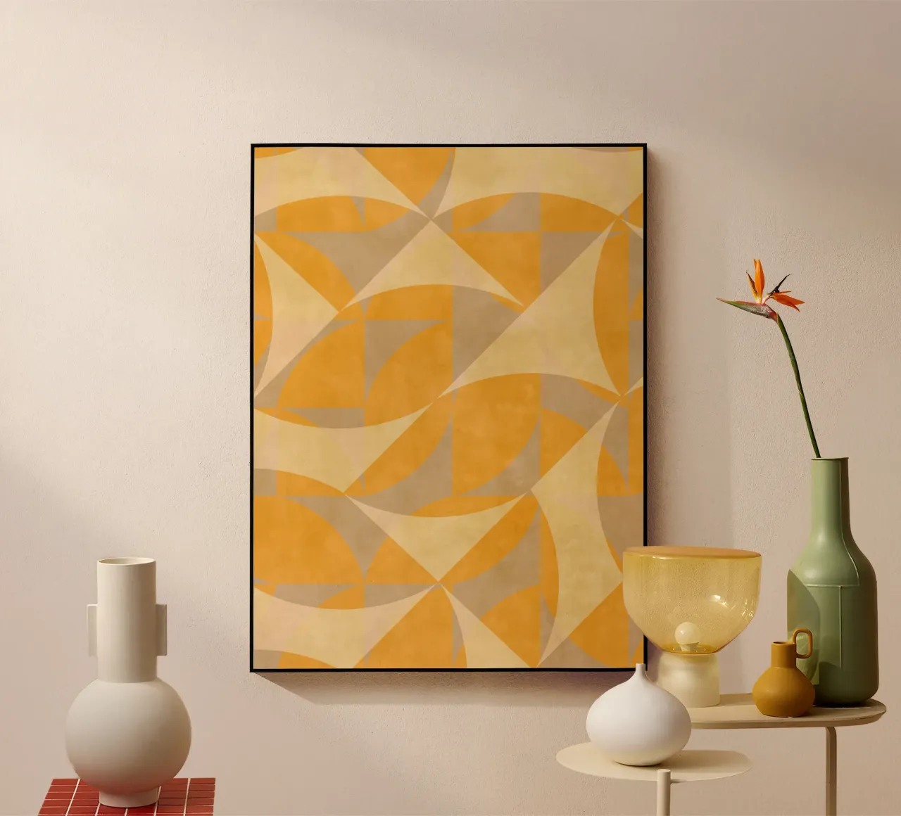 Yellow Abstract plexiglass da MirimoART