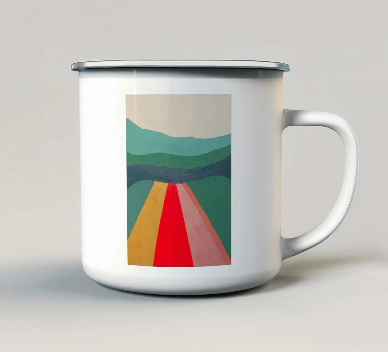 Campi di colore Orizzonte tazza in smalto da Kunst und Kontrast