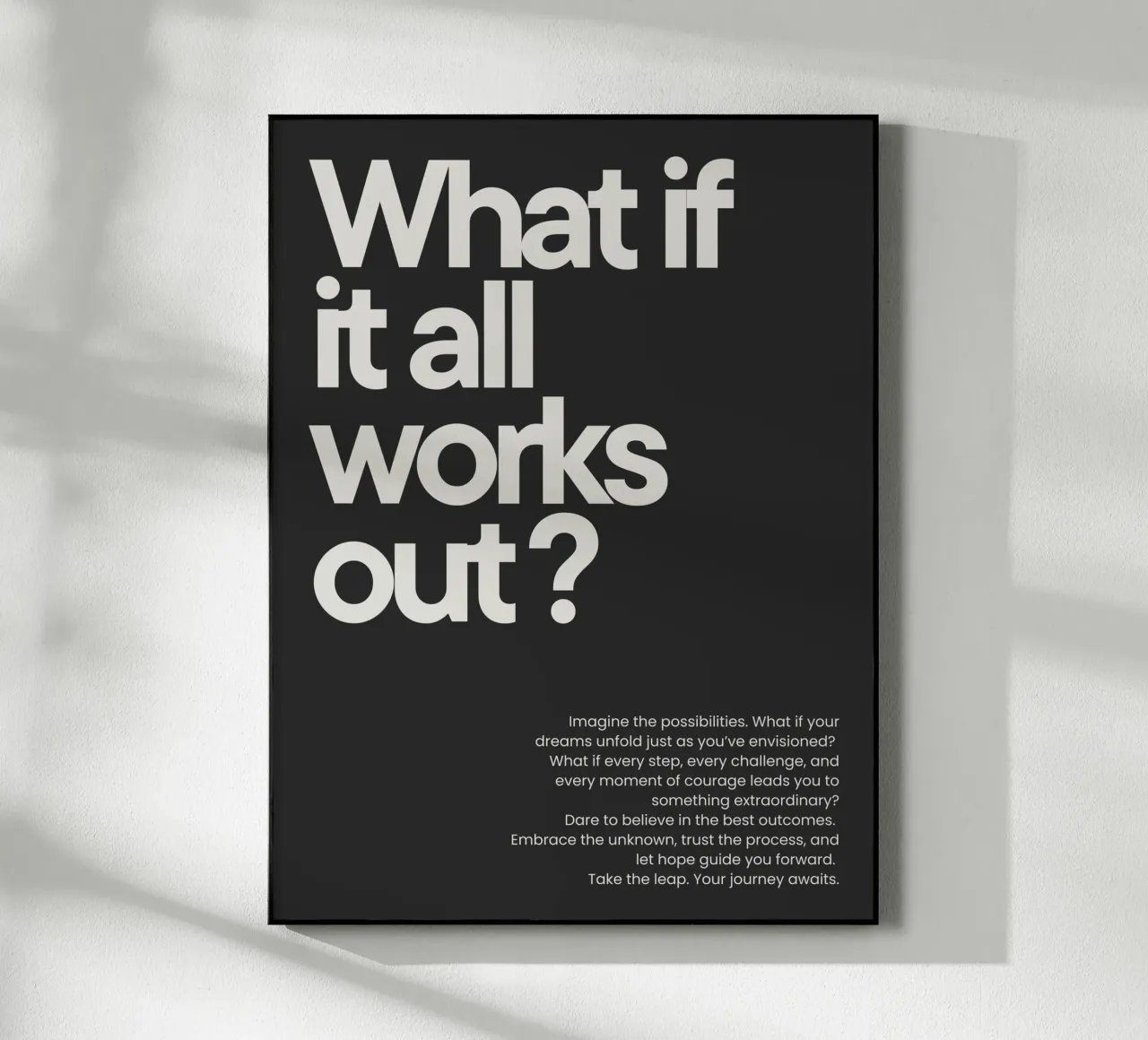 What if it all works out - dark metacrilato de NoordalLiving