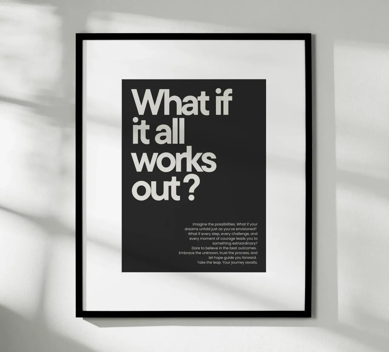 What if it all works out - dark carta hahnemühle da NoordalLiving