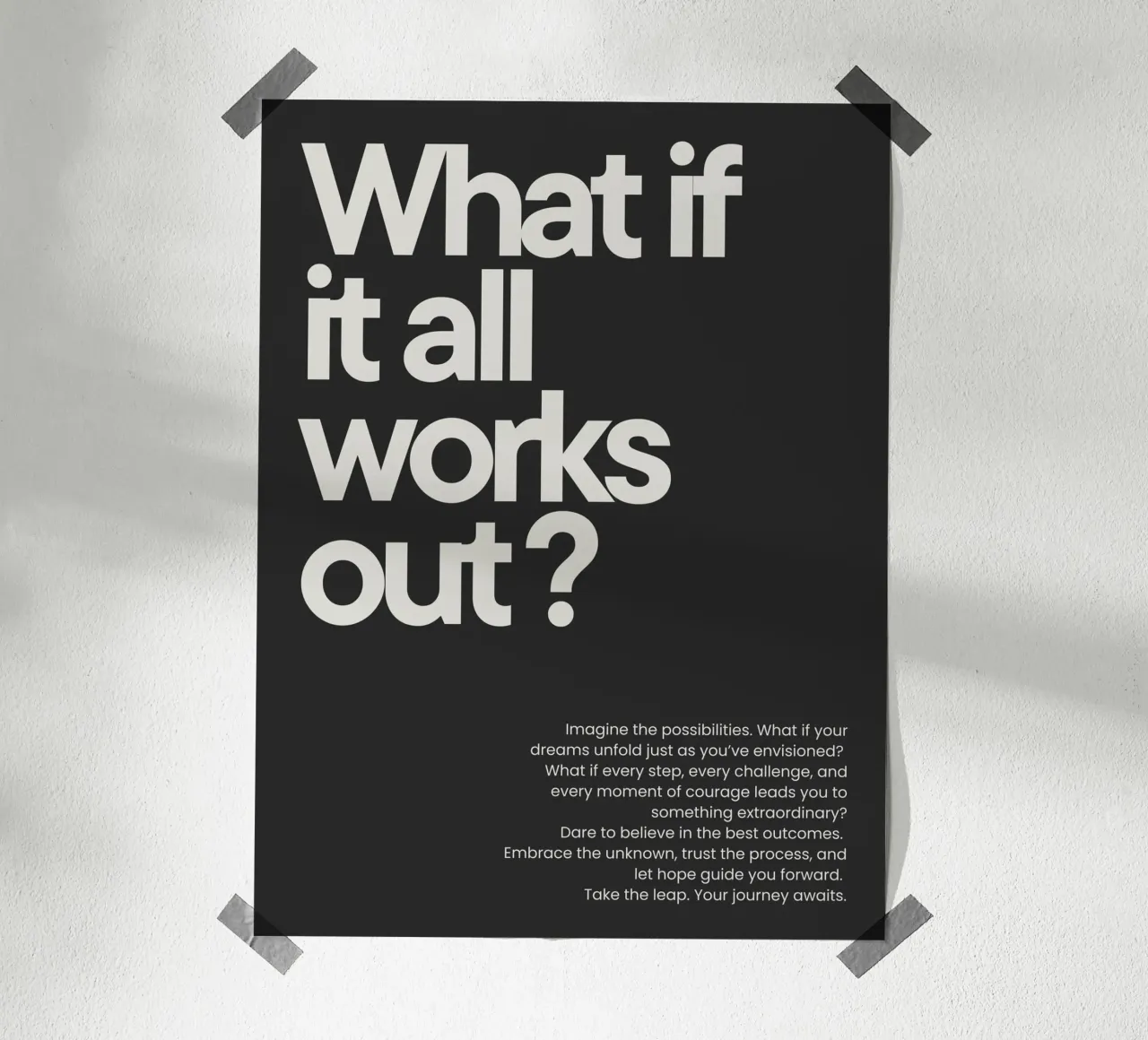 What if it all works out - dark carta hahnemühle da NoordalLiving