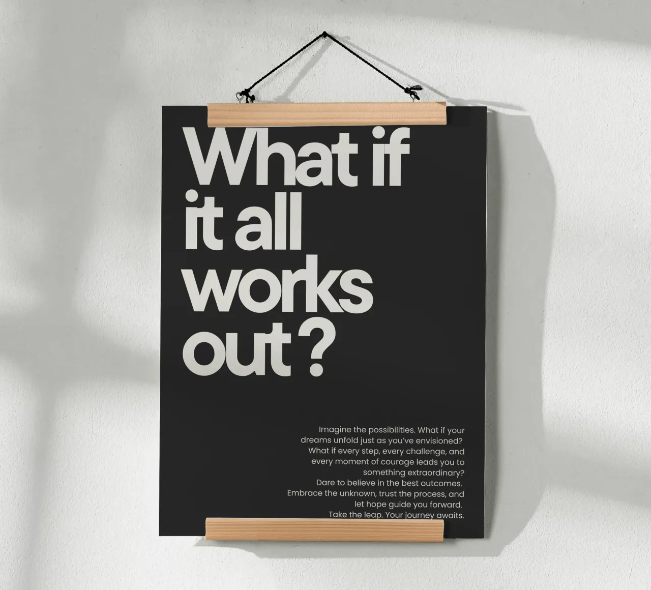 What if it all works out - dark carta hahnemühle da NoordalLiving