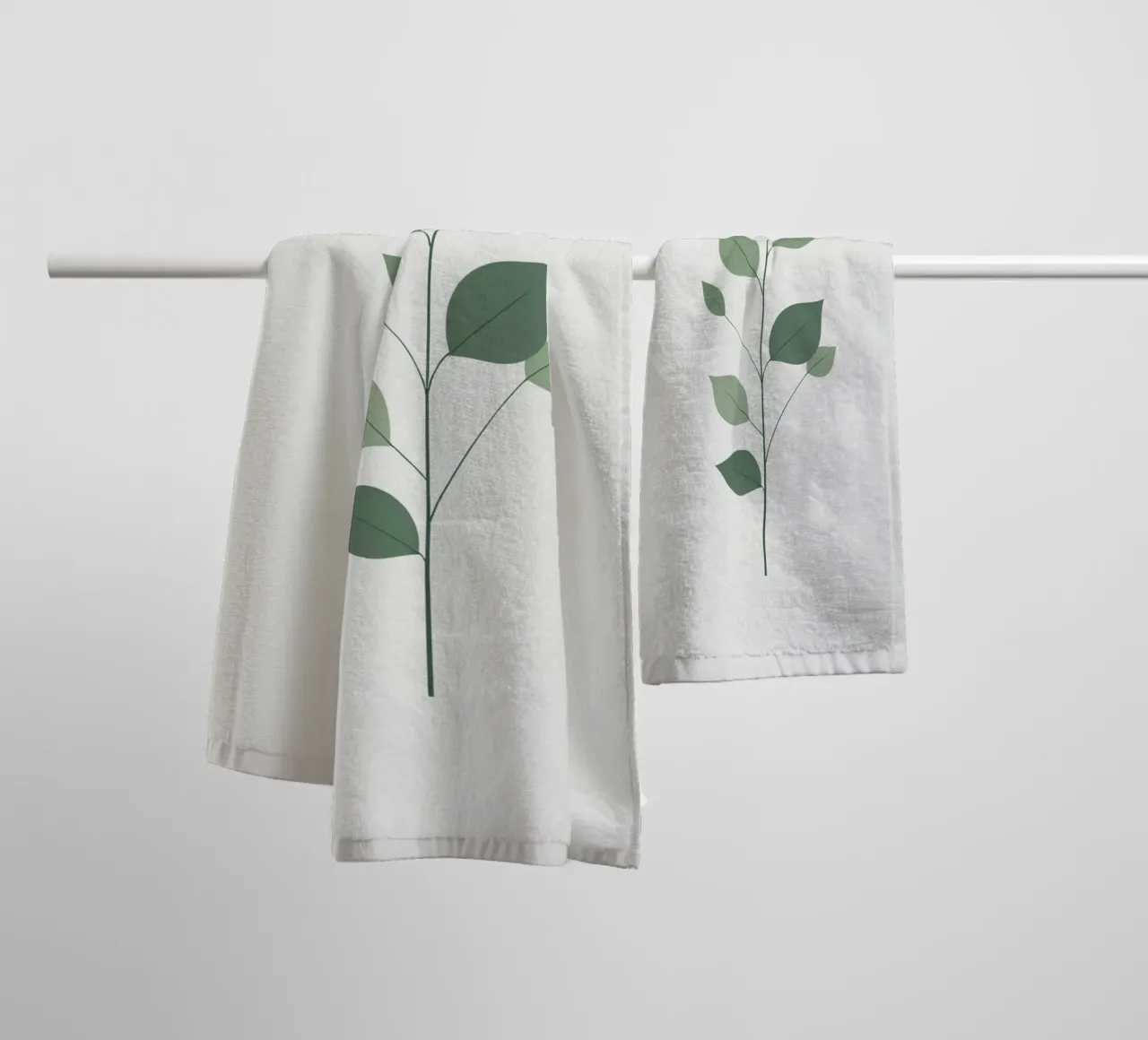 Minimalist Single Stem towel by Botanical Gallery