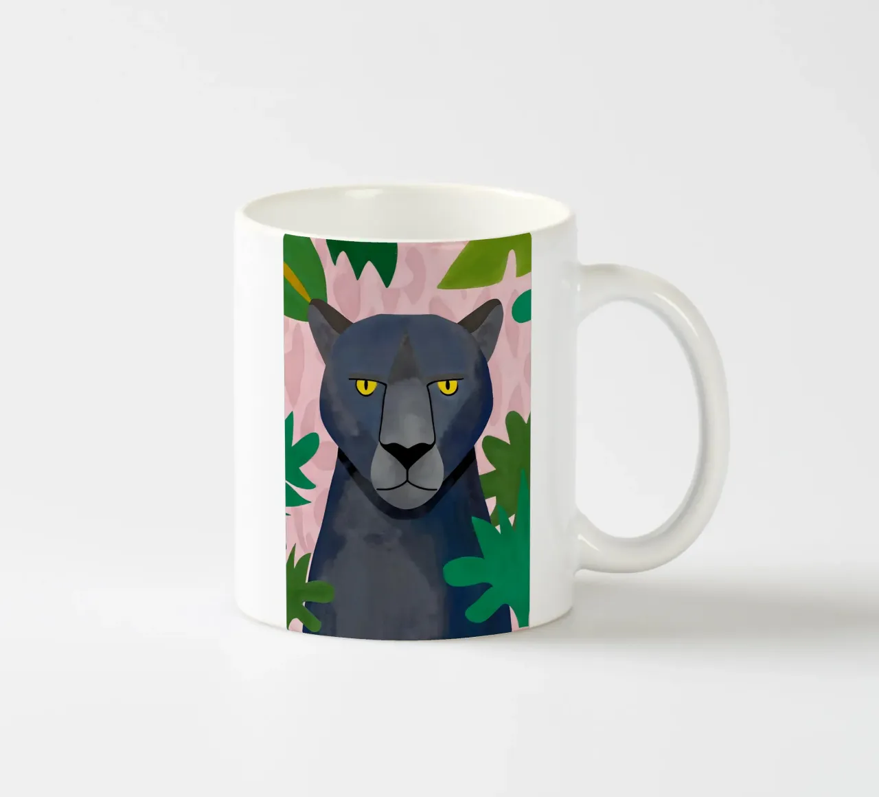 Pantera di mezzanotte tazza in ceramica da Studio Sori