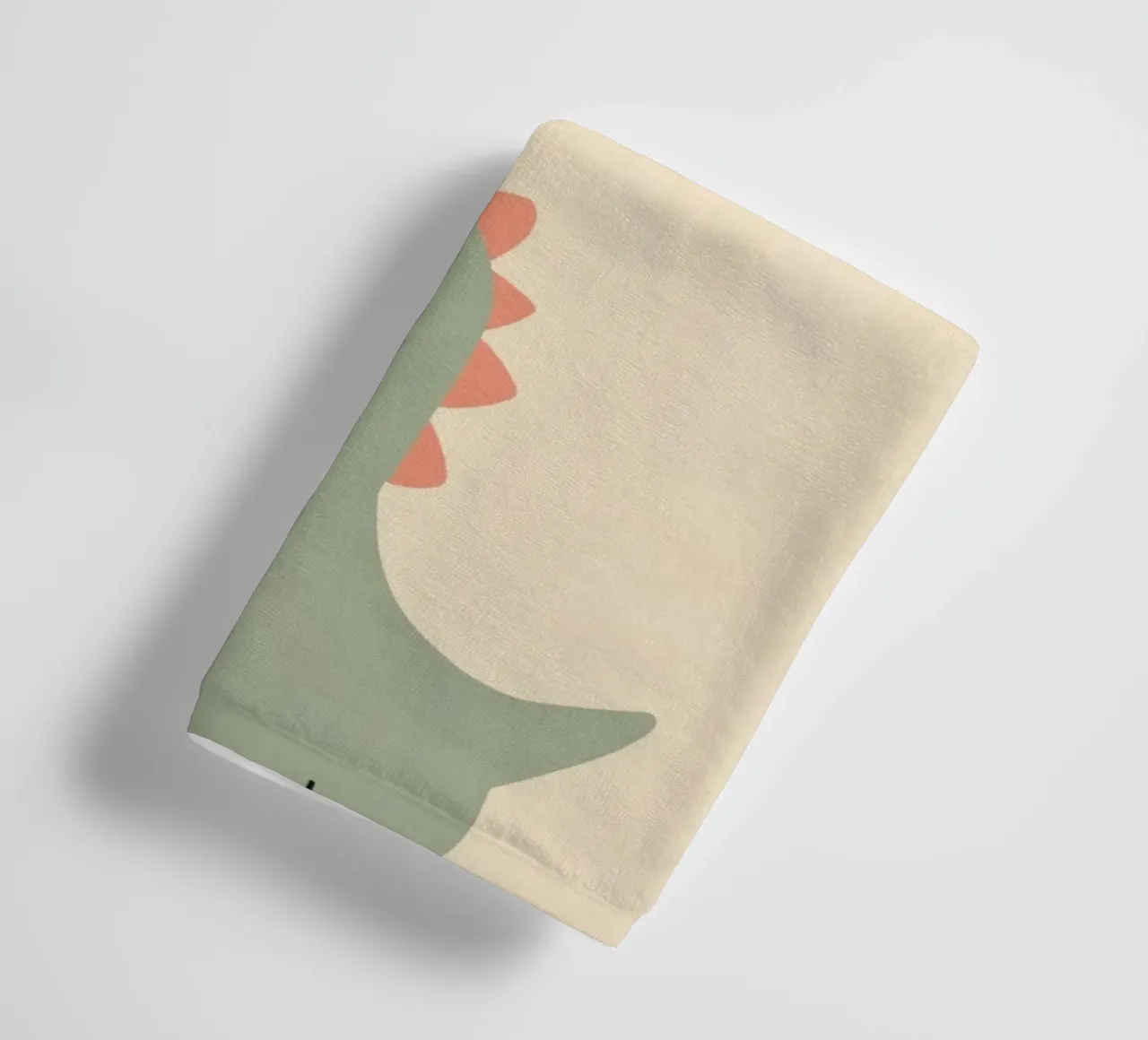 Illustrazione di un simpatico dinosauro e di un arcobaleno asciugamano da bagno da DesignDoodle