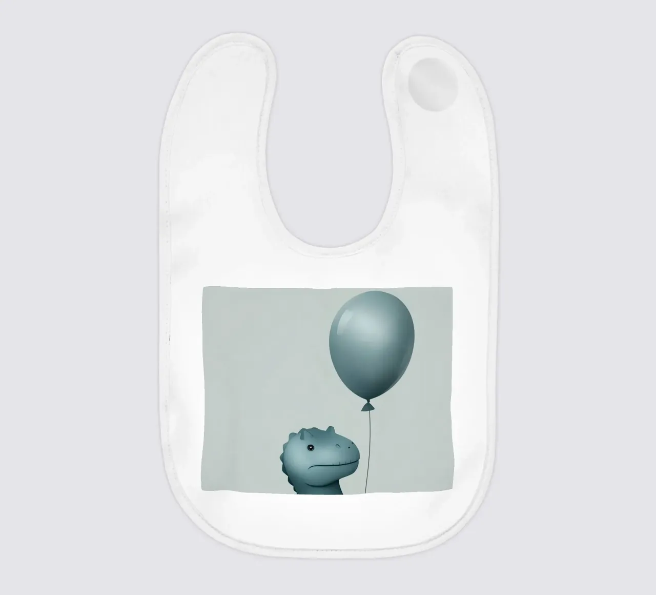 Dinosauro con in mano un palloncino bavaglino da DesignDoodle
