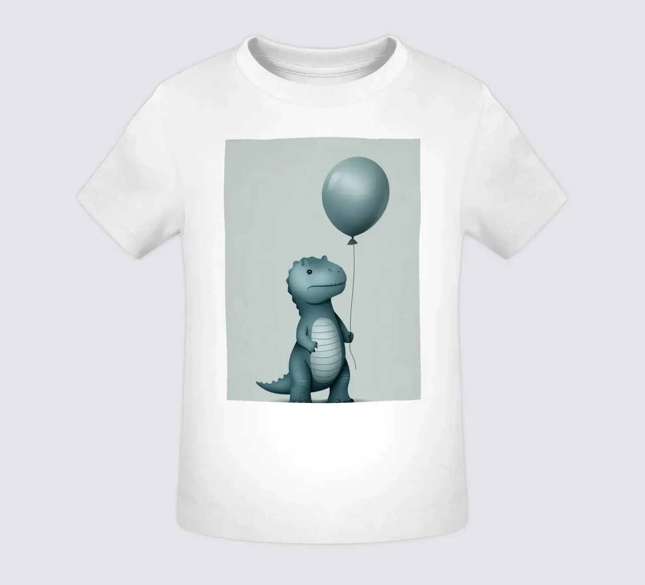 Dinosauro con in mano un palloncino maglietta neonato da DesignDoodle