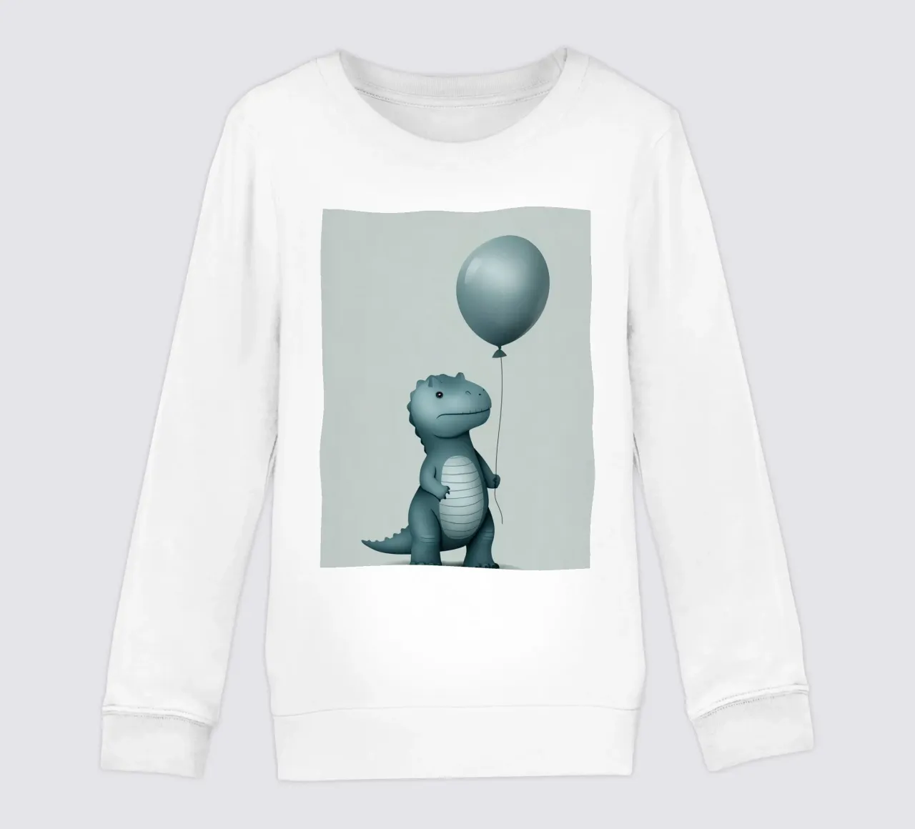 Dinosauro con in mano un palloncino felpa bambino da DesignDoodle
