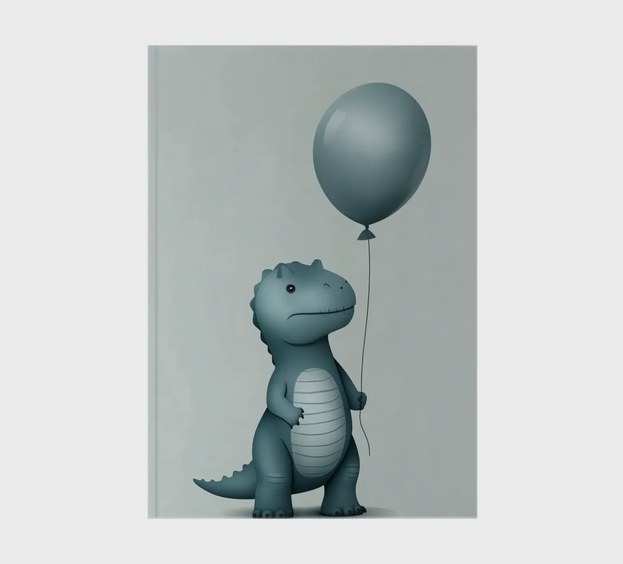 Dinosauro con in mano un palloncino diario da DesignDoodle