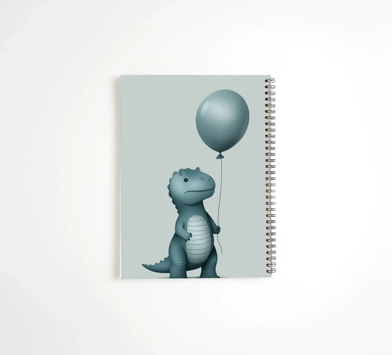 Dinosauro con in mano un palloncino diario ad anelli da DesignDoodle