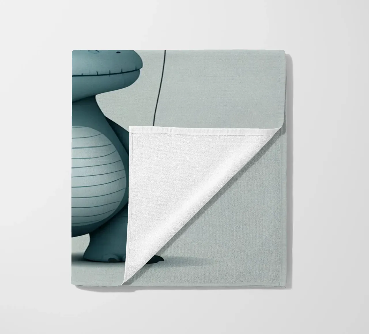 Dinosauro con in mano un palloncino telo mare da DesignDoodle