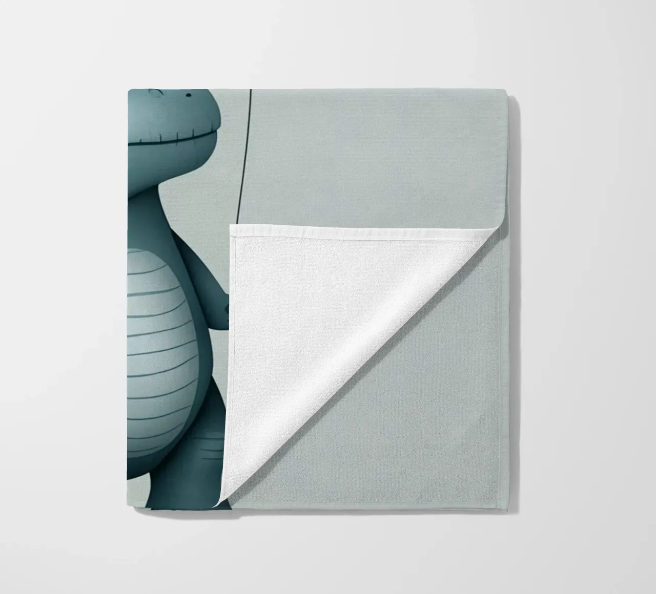 Dinosauro con in mano un palloncino telo mare da DesignDoodle