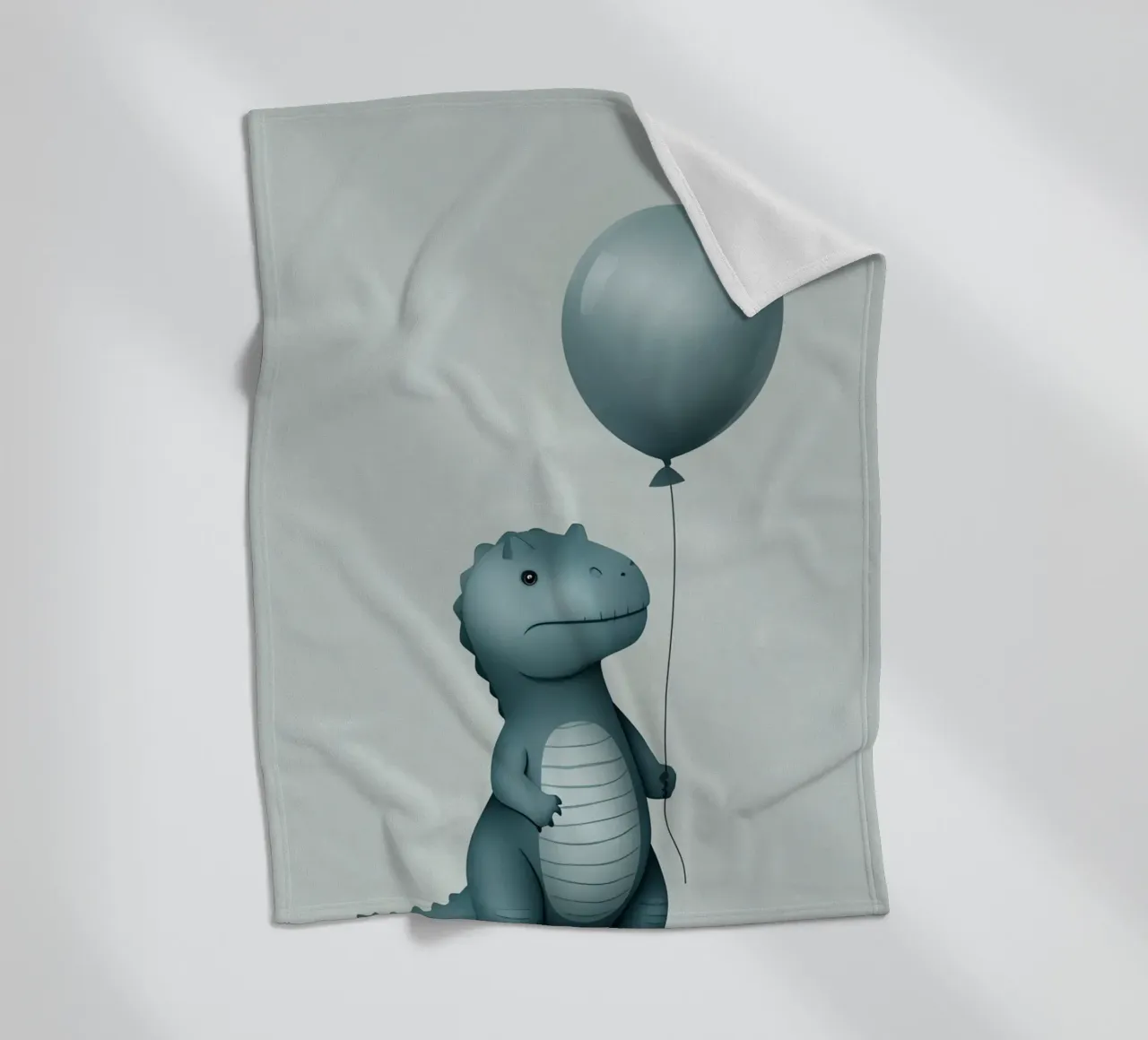 Dinosauro con in mano un palloncino coperta in pile da DesignDoodle