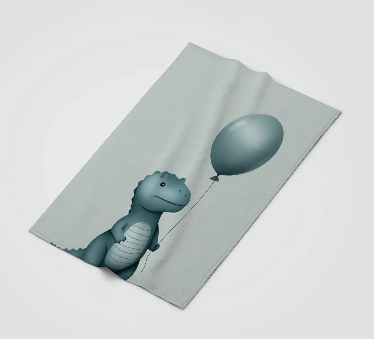 Dinosauro con in mano un palloncino coperta in pile da DesignDoodle