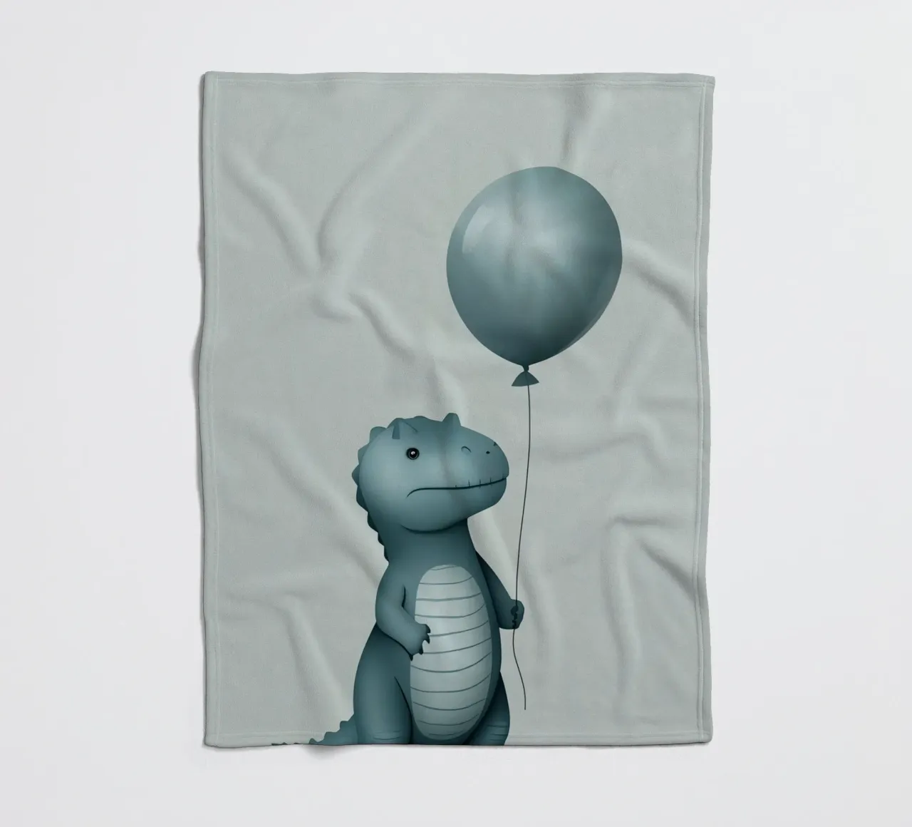 Dinosauro con in mano un palloncino coperta in pile da DesignDoodle