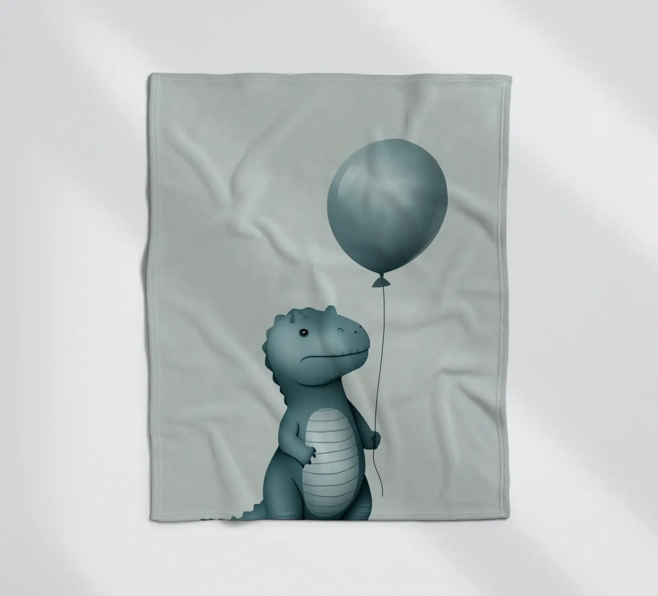Dinosauro con in mano un palloncino coperta in pile da DesignDoodle