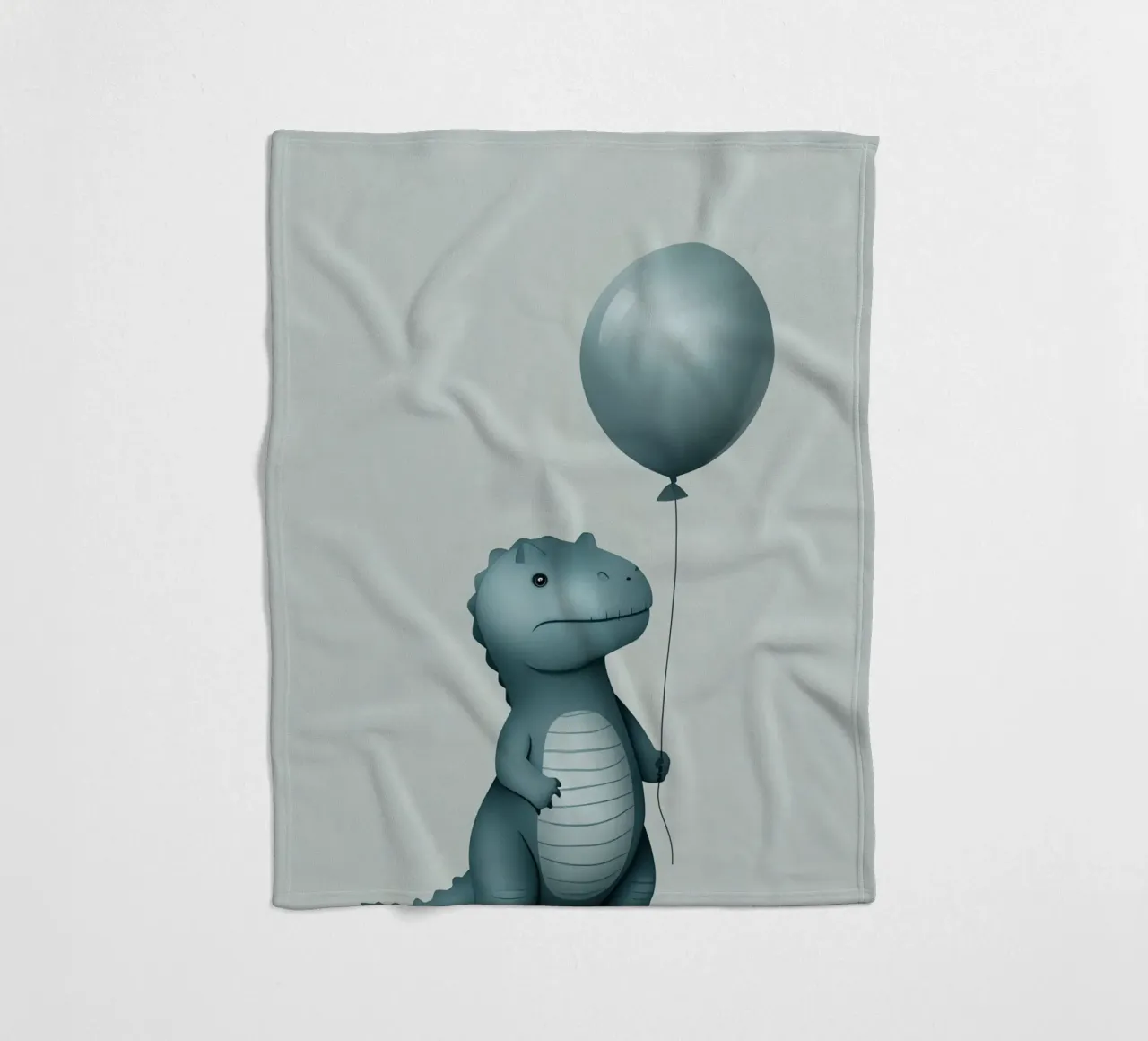 Dinosauro con in mano un palloncino coperta in pile da DesignDoodle
