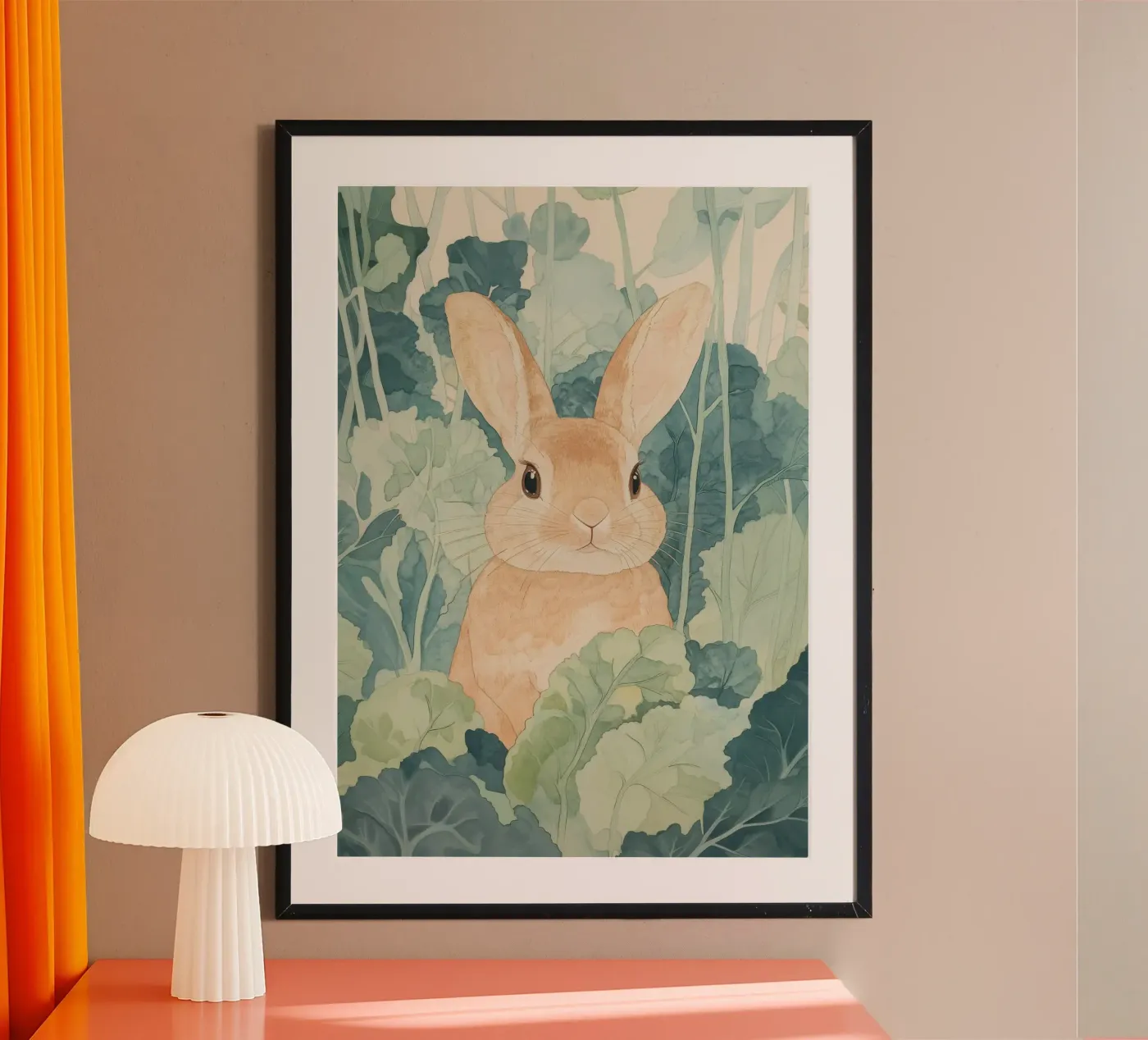 Hare - William Morris poster by Botanical Art Studio