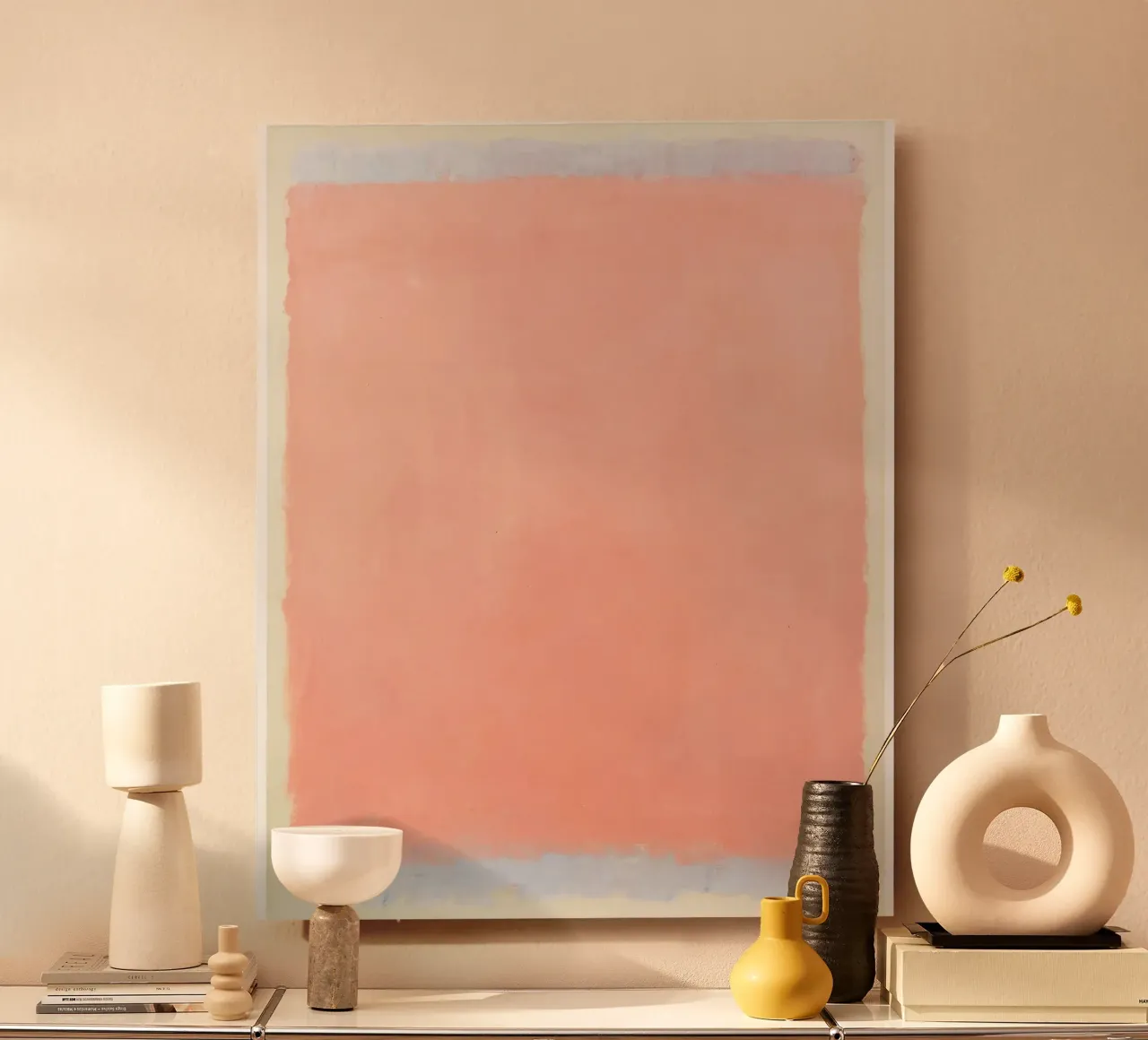Pink Pastel Abstract alluminio dibond da Chérie Prints
