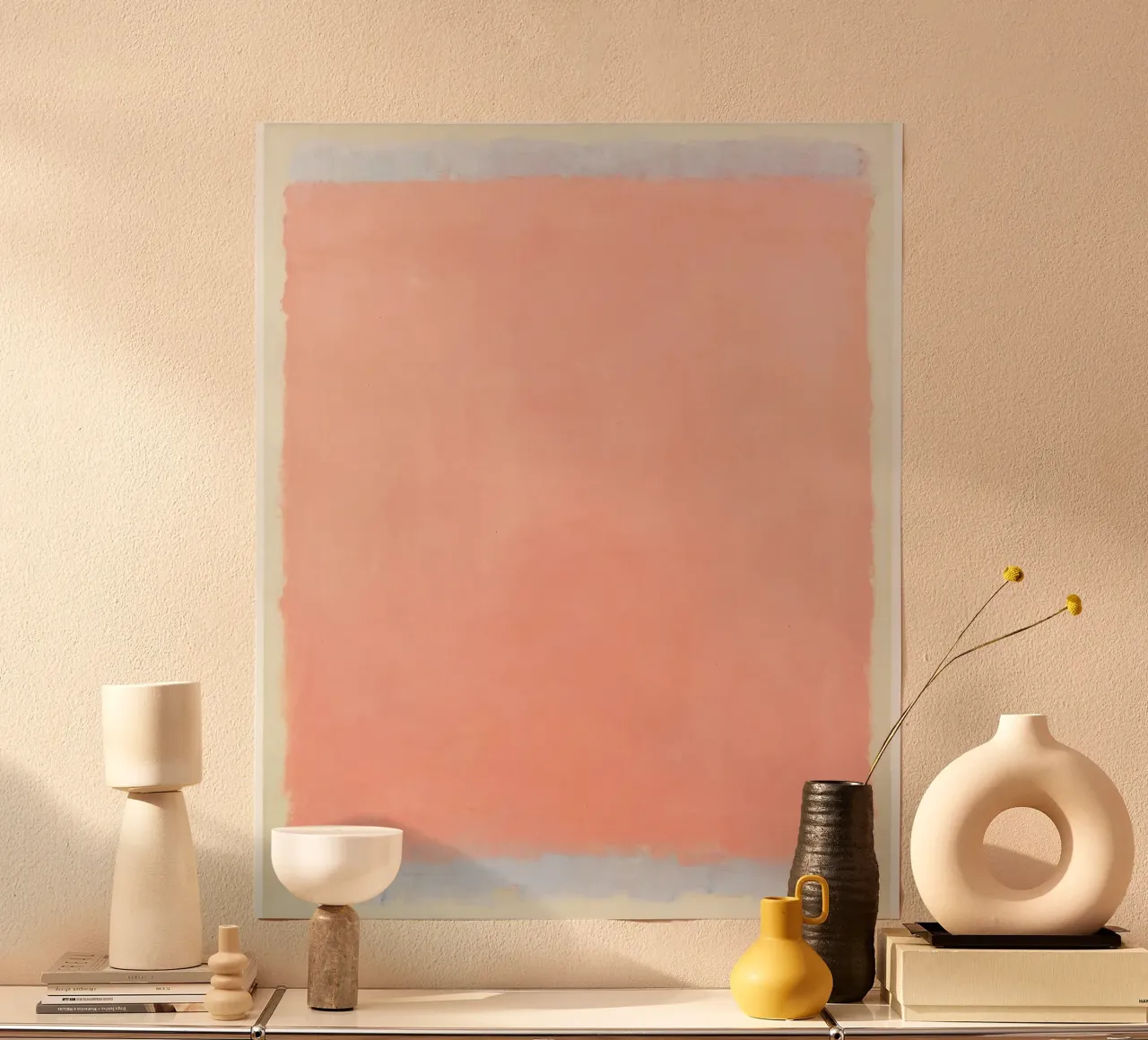 Pink Pastel Abstract carta hahnemühle da Chérie Prints
