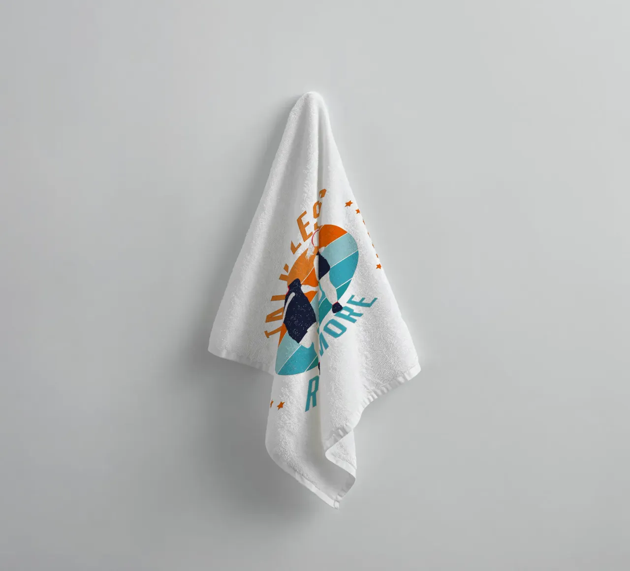 Less blah blah blah, more running. Funny motivational slogan towel by CalliLetters