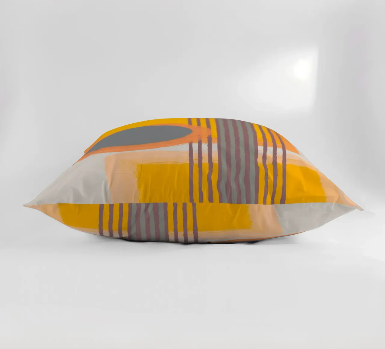 Abstract composition in yellow and gray cuscino da MirimoART