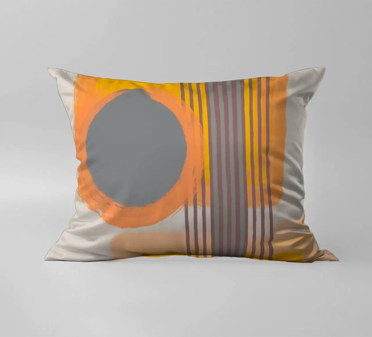 Abstract composition in yellow and gray cuscino da MirimoART