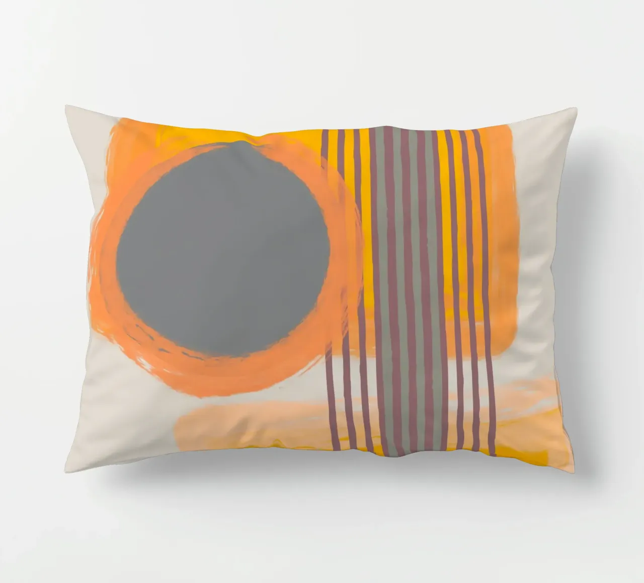 Abstract composition in yellow and gray cuscino da MirimoART