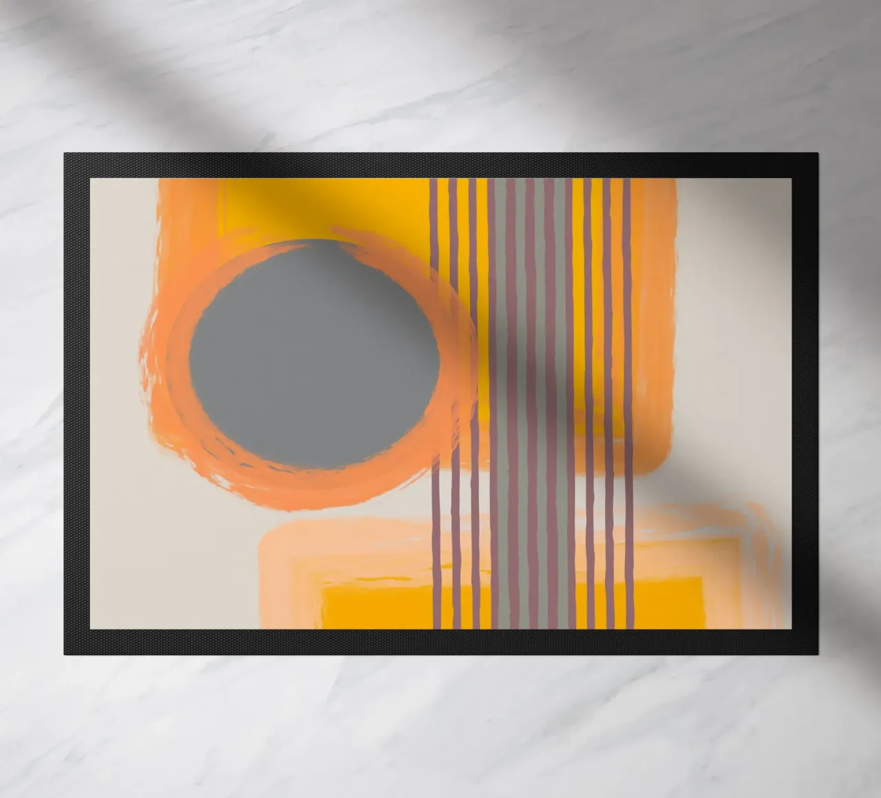 Abstract composition in yellow and gray zerbino da MirimoART
