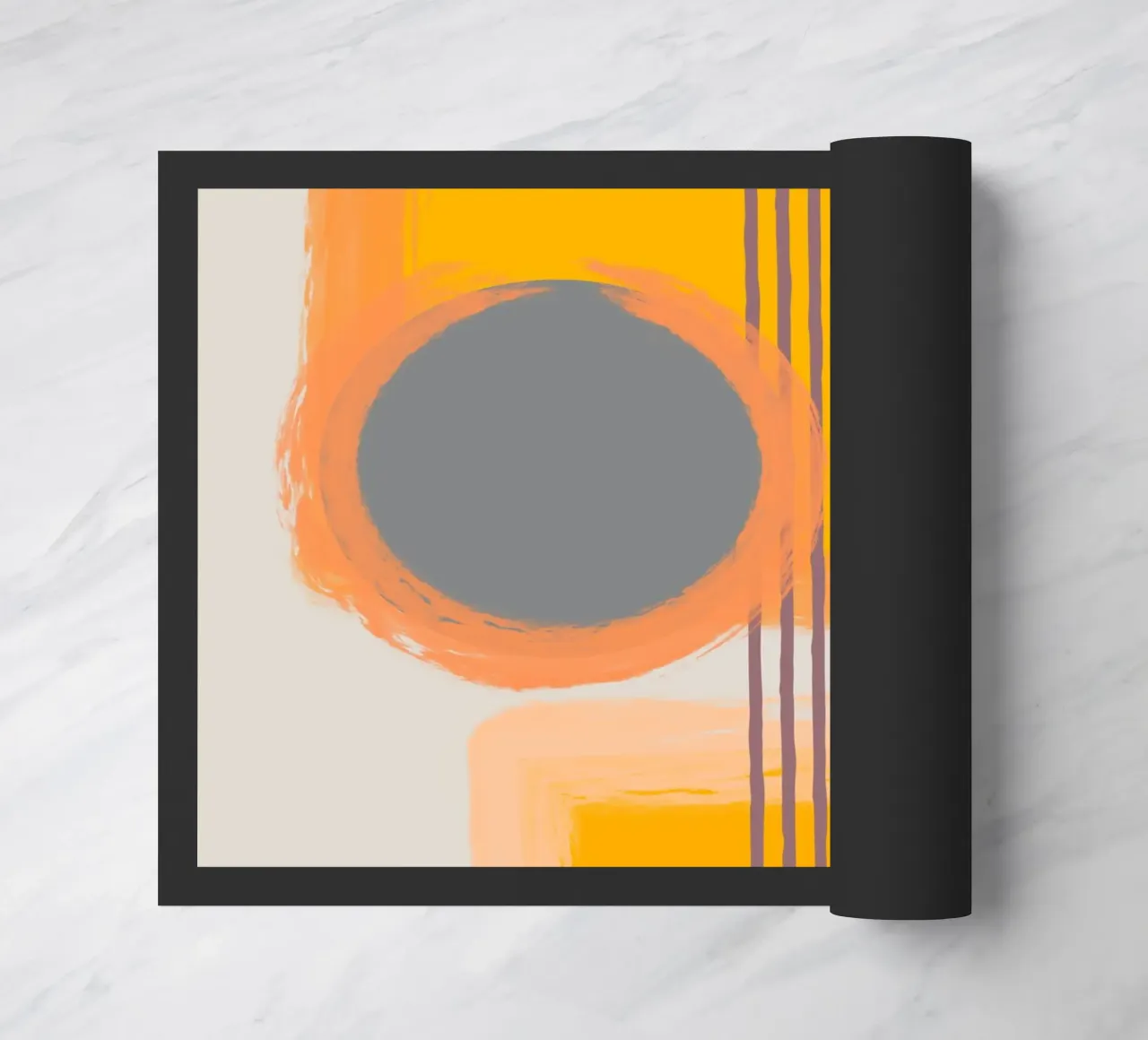 Abstract composition in yellow and gray zerbino da MirimoART