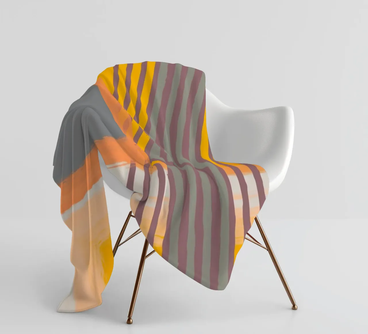 Abstract composition in yellow and gray Fleecedecke von MirimoART