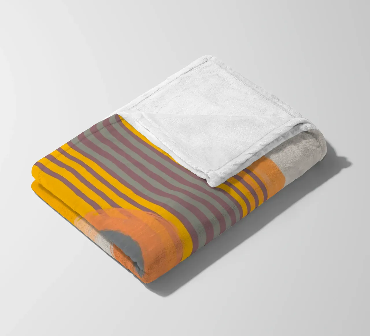 Abstract composition in yellow and gray Fleecedecke von MirimoART