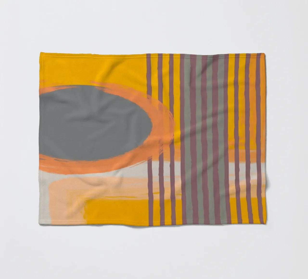 Abstract composition in yellow and gray Fleecedecke von MirimoART