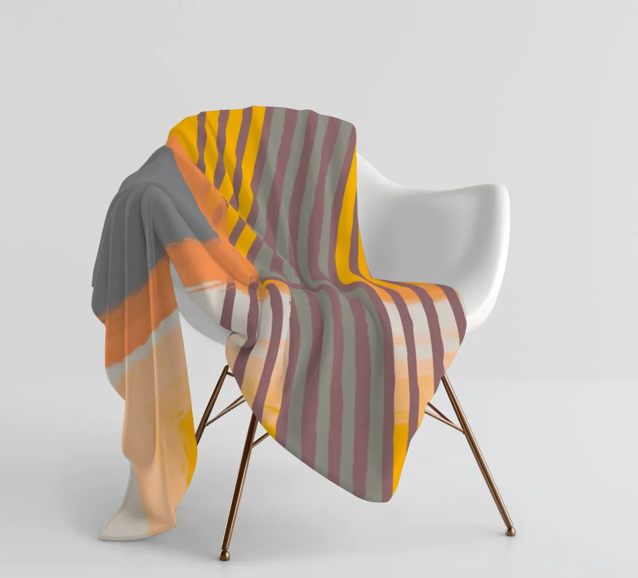 Abstract composition in yellow and gray coperta in pile da MirimoART
